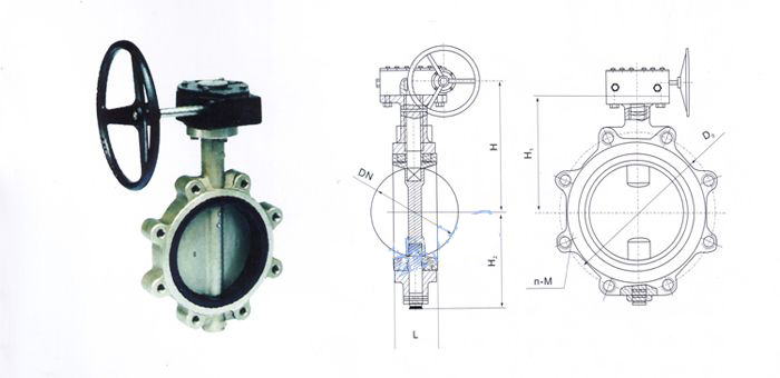 对夹式衬胶蝶阀 对夹式衬胶蝶阀